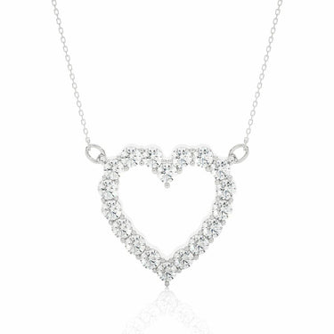 0.50 Ct Diamond Heart Shaped Pendant White Gold
