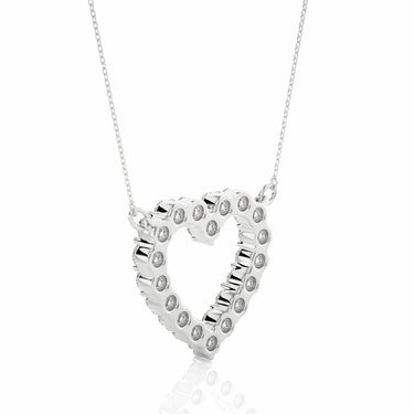 Beautiful Diamond Heart Shaped Pendant White Gold (0.50 Ct)