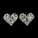 Heart Shaped Pie Cut Diamond For Fancy Earrings