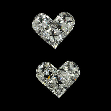 Heart Shaped Pie Cut Diamond For Fancy Earrings