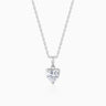 2 Carat Heart Shaped Prong Setting Solitaire Lab Diamond Pendant In White Gold