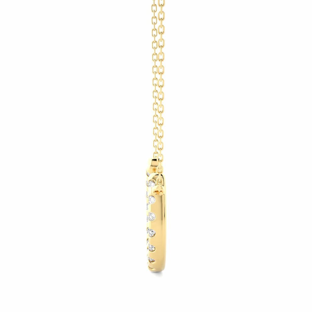 0.50 Ct Round Cut Channel Setting Horseshoe Diamond Necklace