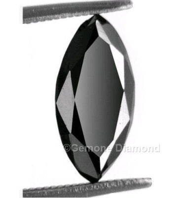 12.8 X 6.3 Mm Black Marquise Shaped Diamond
