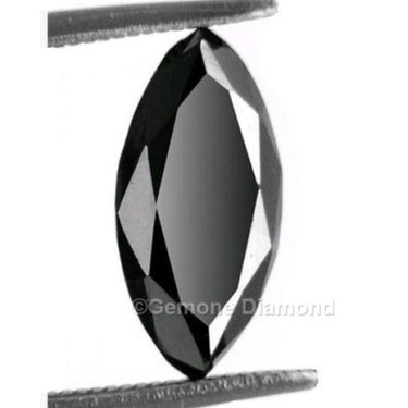 12.8 X 6.3 Mm Marquise Shaped Black Diamond