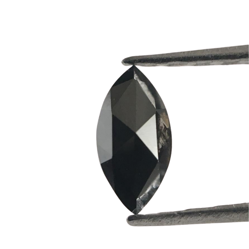 Natural 1 Carat Marquise Cut Black Diamond