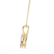 1 Ct Marquise Cut Diamond Solitaire Pendant in Yellow Gold