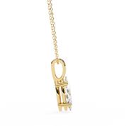 1 Ct Marquise Cut Diamond Solitaire Pendant in Yellow Gold