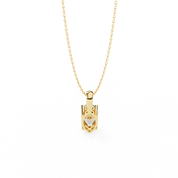 1 Ct Marquise Cut Diamond Solitaire Pendant in Yellow Gold