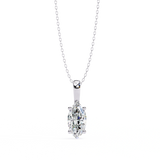 1 Ct Marquise Cut Diamond Solitaire Pendant in Yellow Gold