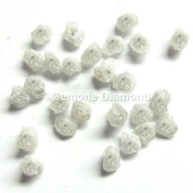 7 Inch Natural Uncut White Diamond Beads Strand