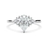 Pear Cut Seven Stone Diamond Engagement Ring in White Gold