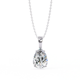 2.61 Ct Pear Shaped Diamond Solitaire Pendant in Yellow Gold