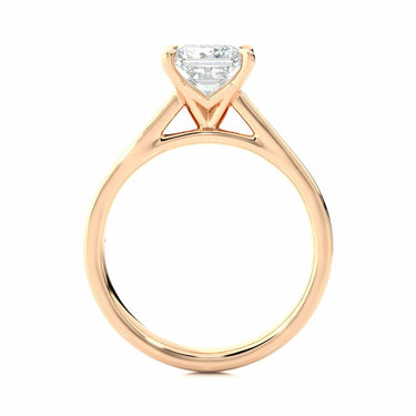 2 Carat Princess Cut Prong Setting Lab Diamond Ring In Rose Gold