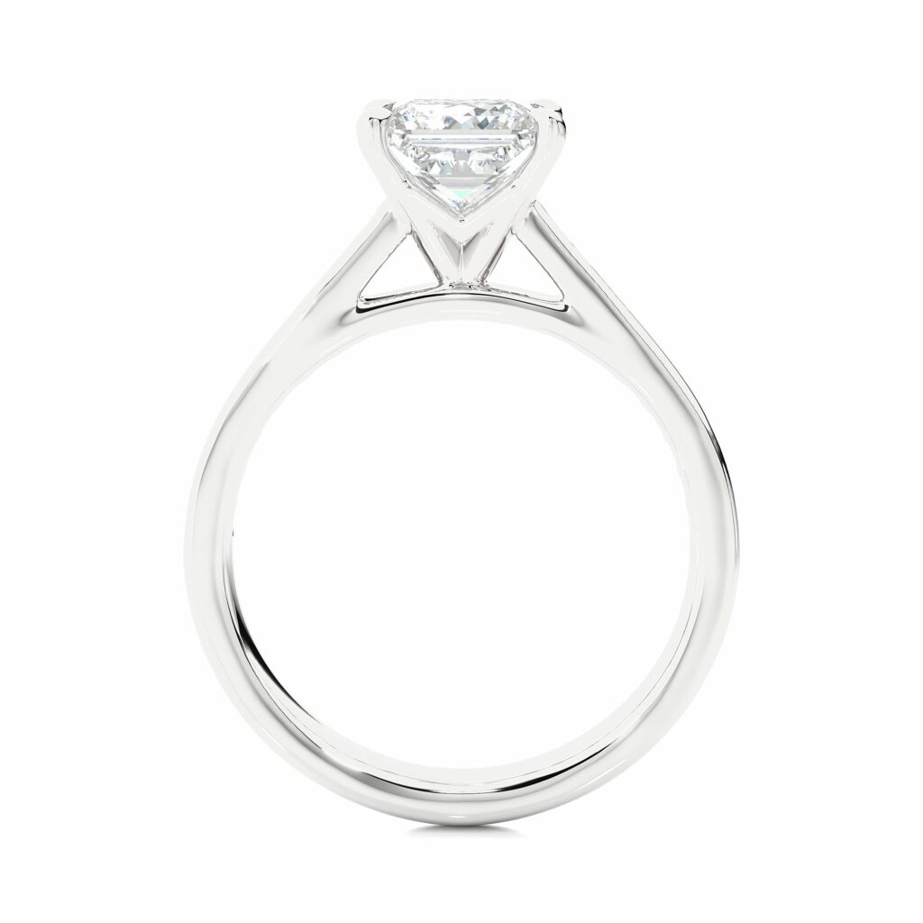 2 Carat Princess Cut Solitaire Lab Diamond Ring White Gold