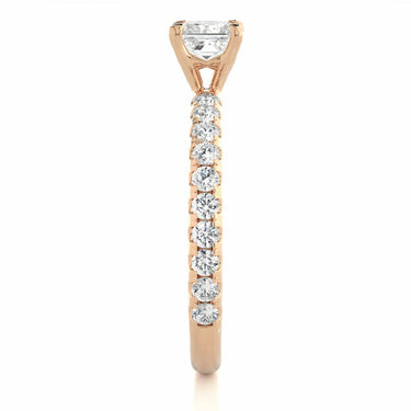 1ct Princess Cut Diamond Ring Rose Gold
