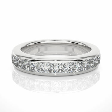 1.05 Carat Princess Cut Channel Setting Diamond Eternity Wedding Band In White Gold