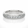 1.05 Ct Princess Cut Channel Set Lab Diamond Half Eternity Band In White Gold