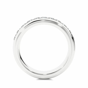 Alliance d'éternité diamant taille princesse 1,05 carat serti canal en or blanc 