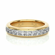 1.05 Carat Princess Cut Channel Setting Diamond Eternity Wedding Band In White Gold Yellow Eternity Wedding Rings