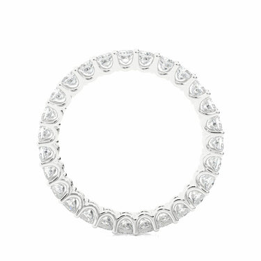 1.95 Ct Princess Cut Prong Setting Lab Diamond Eternity Band In White Gold