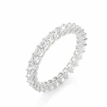 1.95 Ct Princess Cut Prong Setting Lab Diamond Eternity Band In White Gold