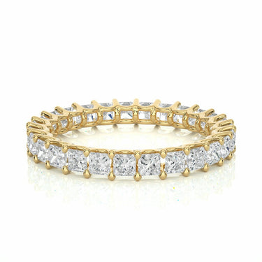 Bande d'éternité diamant taille princesse 1,95 ct serti griffes en or jaune 