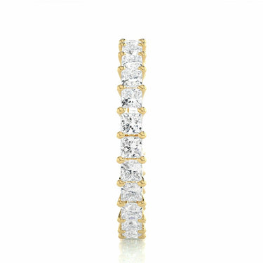 Bande d'éternité diamant taille princesse 1,95 ct serti griffes en or jaune 