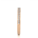 0.20 Ct Natural Diamond Channel Setting Half Eternity Wedding Band in Rose Gold