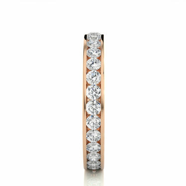 1.20 Carat Round Cut Channel Set Diamond Eternity Band In Rose Gold