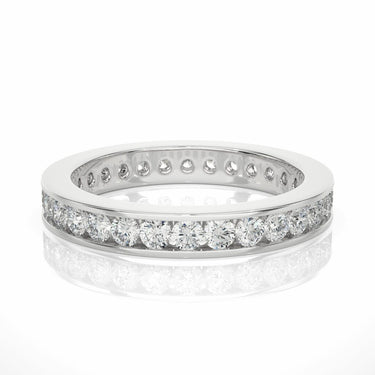 Channel Set Diamond Wedding Band in 14k White Gold - Filigree Jewelers