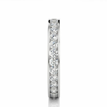 1.20 Carat Round Shaped Channel Set Lab Diamond Eternity Band In White Gold