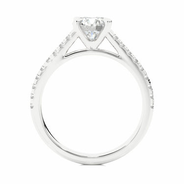 1.40 Carat Round Solitaire Engagement Ring In 14K White Gold