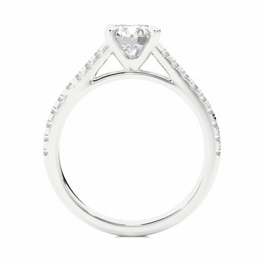 1.40 Ct Round Cut 4 Prong Setting Lab Diamond Solitaire Engagement Ring In White Gold