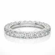 2.30 Carat Filigree Prong Setting Diamond Eternity Band In Rose Gold White