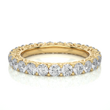 2.38 Carat Filigree Lab Diamond Eternity Band In White Gold