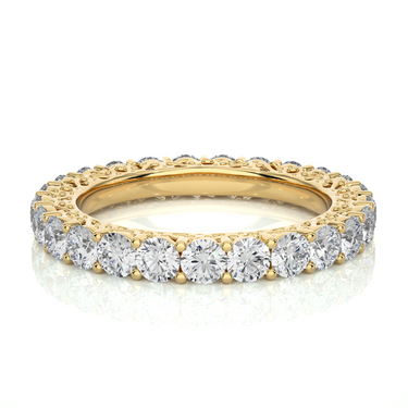 2.30 Carat Filigree Prong Setting Diamond Eternity Band In White Gold