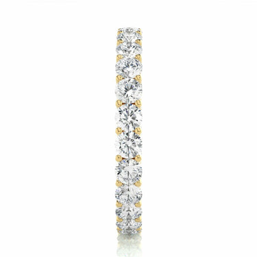 2.30 Carat Filigree Prong Setting Diamond Eternity Band In Yellow Gold