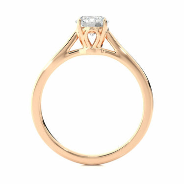 0.75 Carat Round Cut Solitaire Prong Setting Lab Diamond Ring In Rose Gold