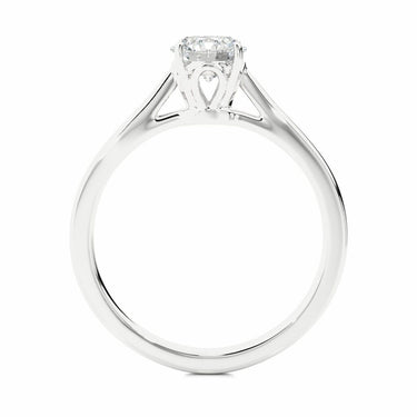 0.75 Carat Round Cut Solitaire Prong Setting Lab Diamond Ring In White Gold