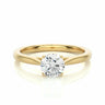 0.75 Carat Round Cut Solitaire Prong Setting Lab Diamond Ring In Yellow Gold