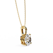 1.67 Round Brilliant Cut Diamond Solitaire Pendant in Yellow Gold