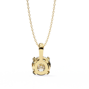 1.67 Round Brilliant Cut Diamond Solitaire Pendant in Yellow Gold