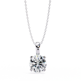 1.67 Round Brilliant Cut Diamond Solitaire Pendant in Yellow Gold