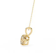 2 Ct Round Brilliant Diamond Necklace in Yellow Gold