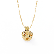 2 Ct Round Brilliant Diamond Necklace in Yellow Gold