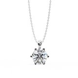 2.43 Ct Round Lab Diamond Crown Basket Pendant Yellow Gold