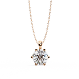 2.43 Ct Round Lab Diamond Crown Basket Pendant Yellow Gold