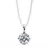2 Ct Round Lab Diamond Solitaire Pendant Prong Setting