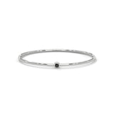 Round Cut Black Diamond Solitaire Bangle Bracelets
