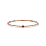Round Cut Black Diamond Solitaire Bangle Bracelets